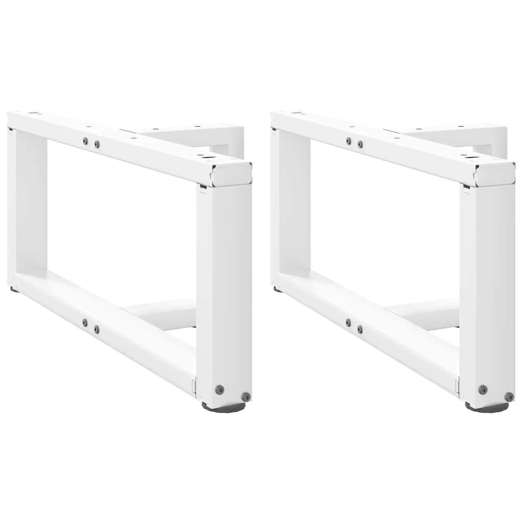 vidaXL Крака за масичка за кафе Т-образни 2 бр. бели 60x25x(30-31) см стомана