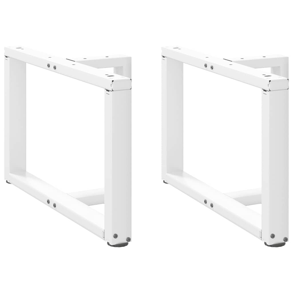 vidaXL Крака за масичка за кафе Т-образни 2 бр. бели 60x25x(42-43) см стомана
