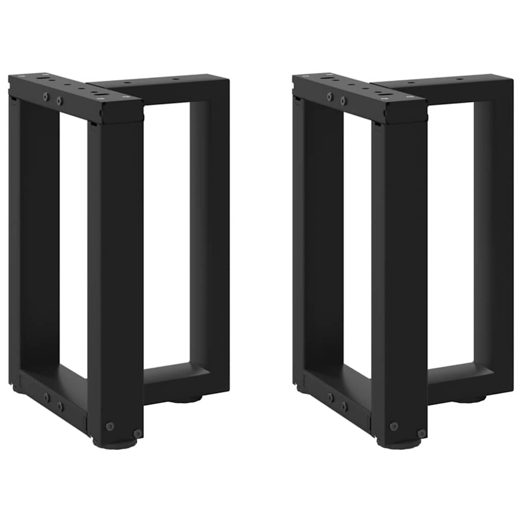 vidaXL Крака за масичка за кафе Т-образни 2 бр. черни 28x25x(42-43) см стомана