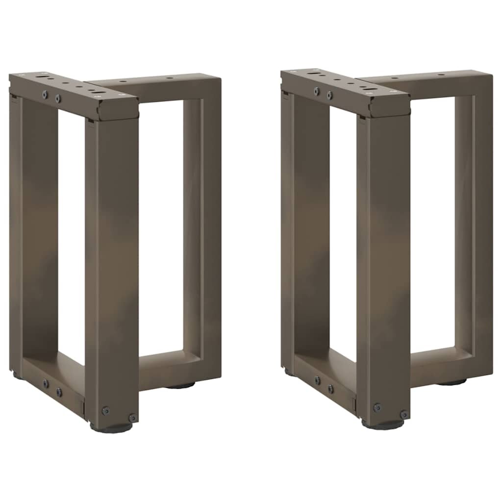 vidaXL Крака за масичка за кафе Т-образни 2 бр. черни 28x25x(42-43) см стомана