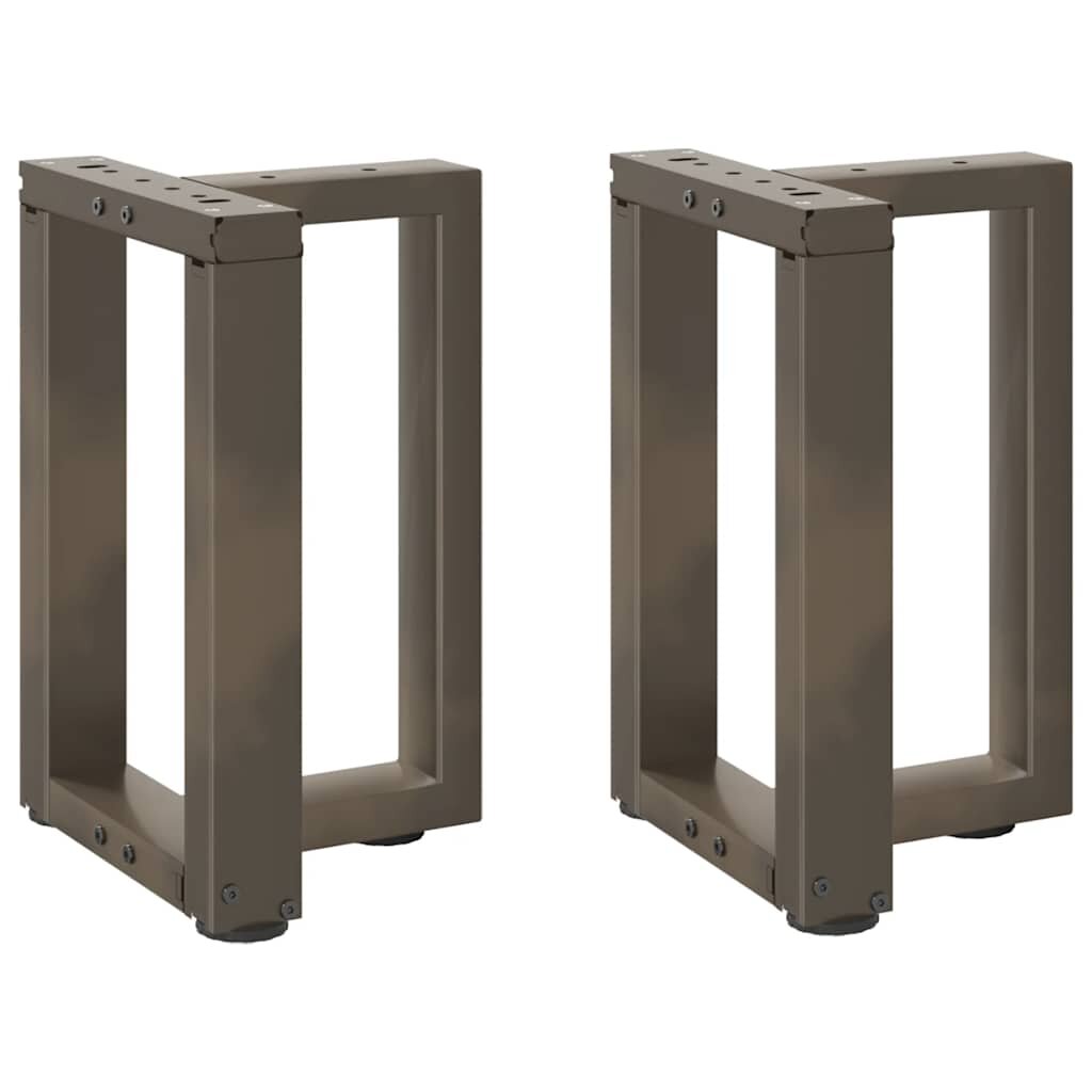 vidaXL Крака за масичка за кафе Т-образни 2 бр. черни 38x25x(42-43) см стомана