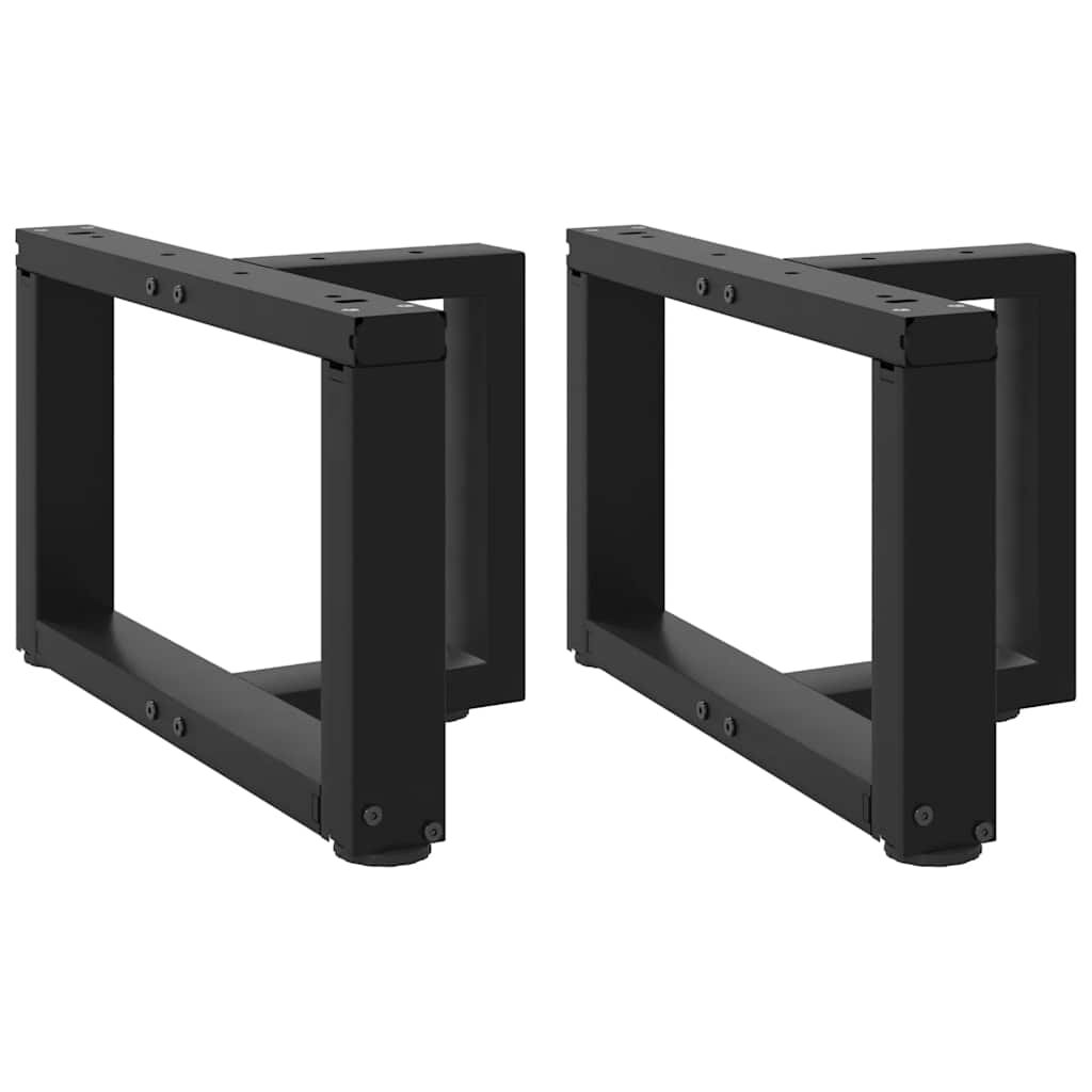 vidaXL Крака за масичка за кафе Т-образни 2 бр. черни 40x25x(30-31) см стомана