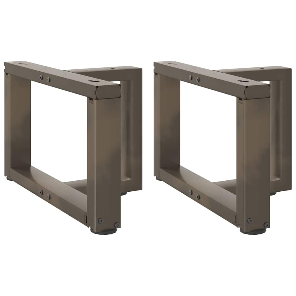 vidaXL Крака за масичка за кафе Т-образни 2 бр. черни 40x25x(30-31) см стомана