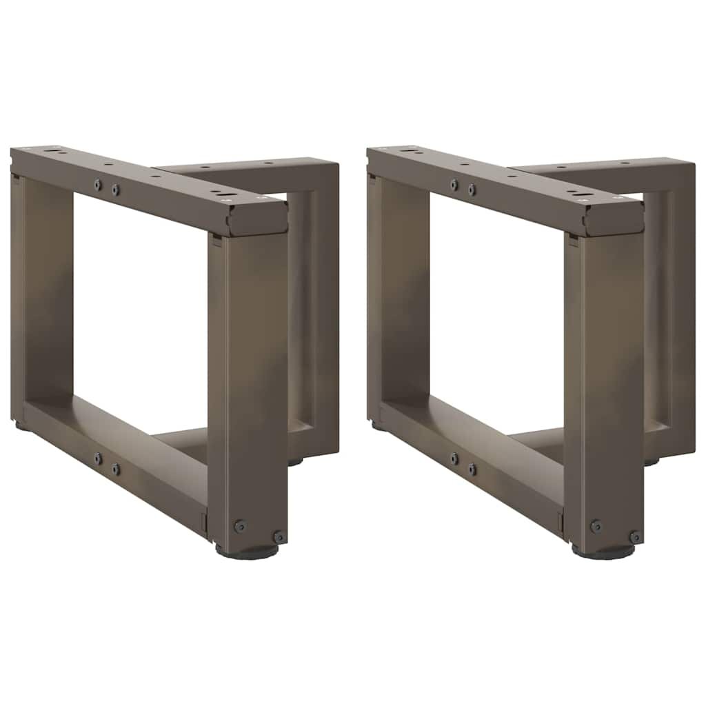 vidaXL Крака за масичка за кафе Т-образни 2 бр. черни 50x25x(30-31) см стомана