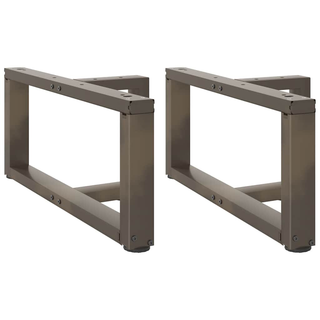 vidaXL Крака за масичка за кафе Т-образни 2 бр. черни 70x25x(30-31) см стомана