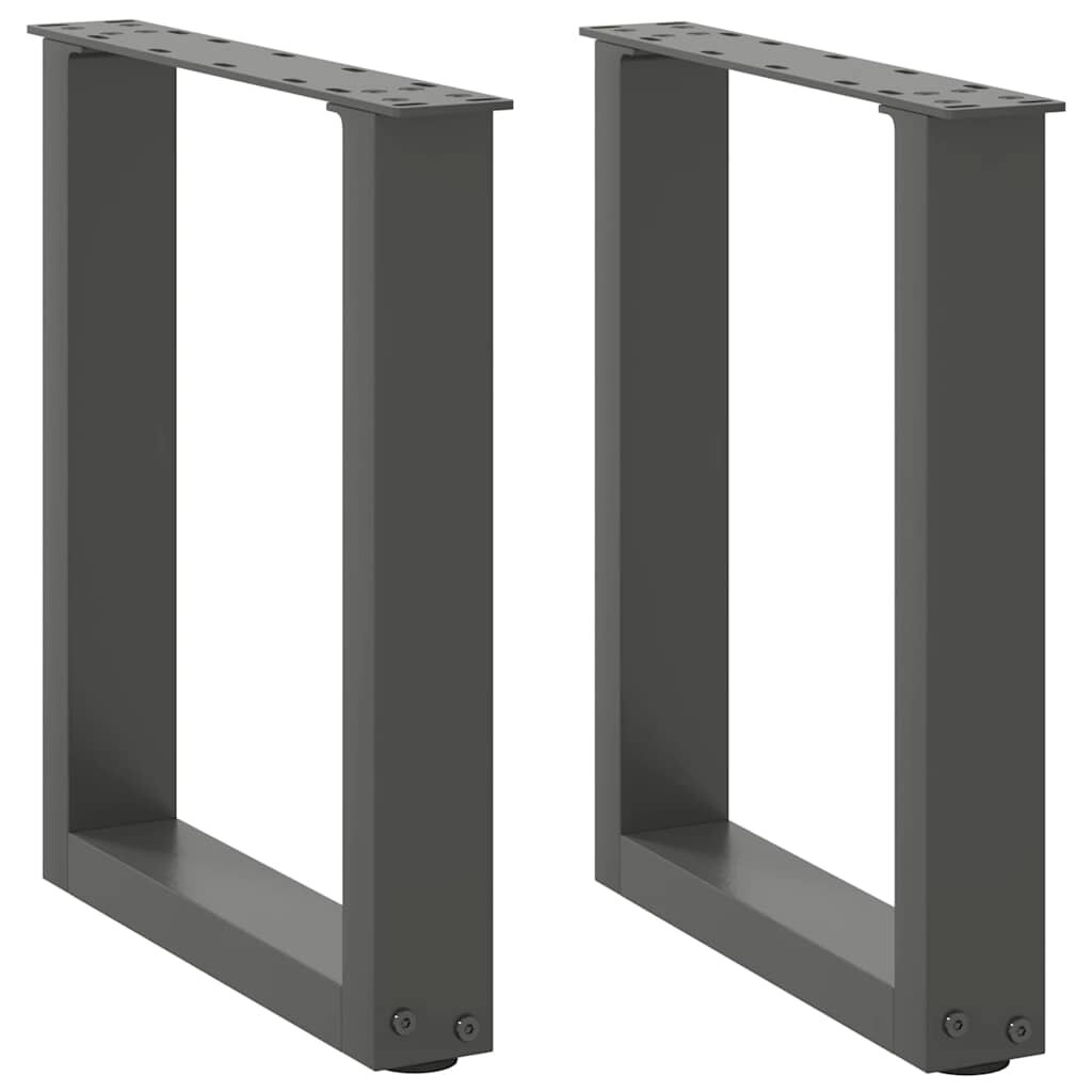 vidaXL Крака за масичка за кафе U-образни 2 бр. антрацит 28 x (42-43) см стомана