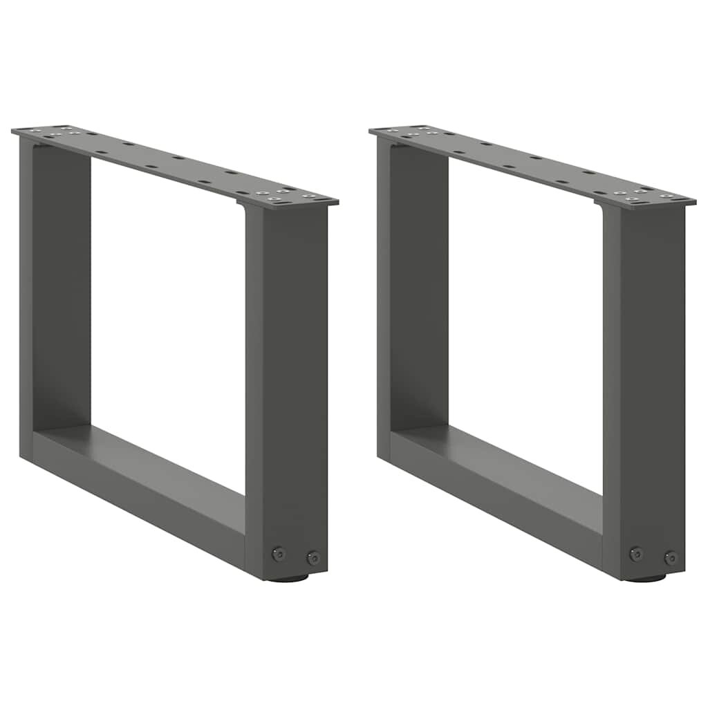 vidaXL Крака за масичка за кафе U-образни 2 бр. антрацит 50x(30-31) см стомана