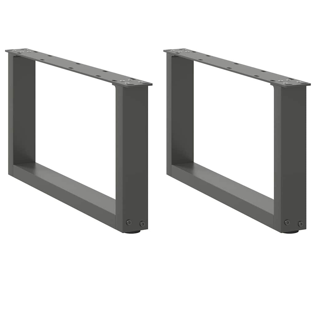 vidaXL Крака за масичка за кафе U-образни 2 бр. антрацит 70x(30-31) см стомана