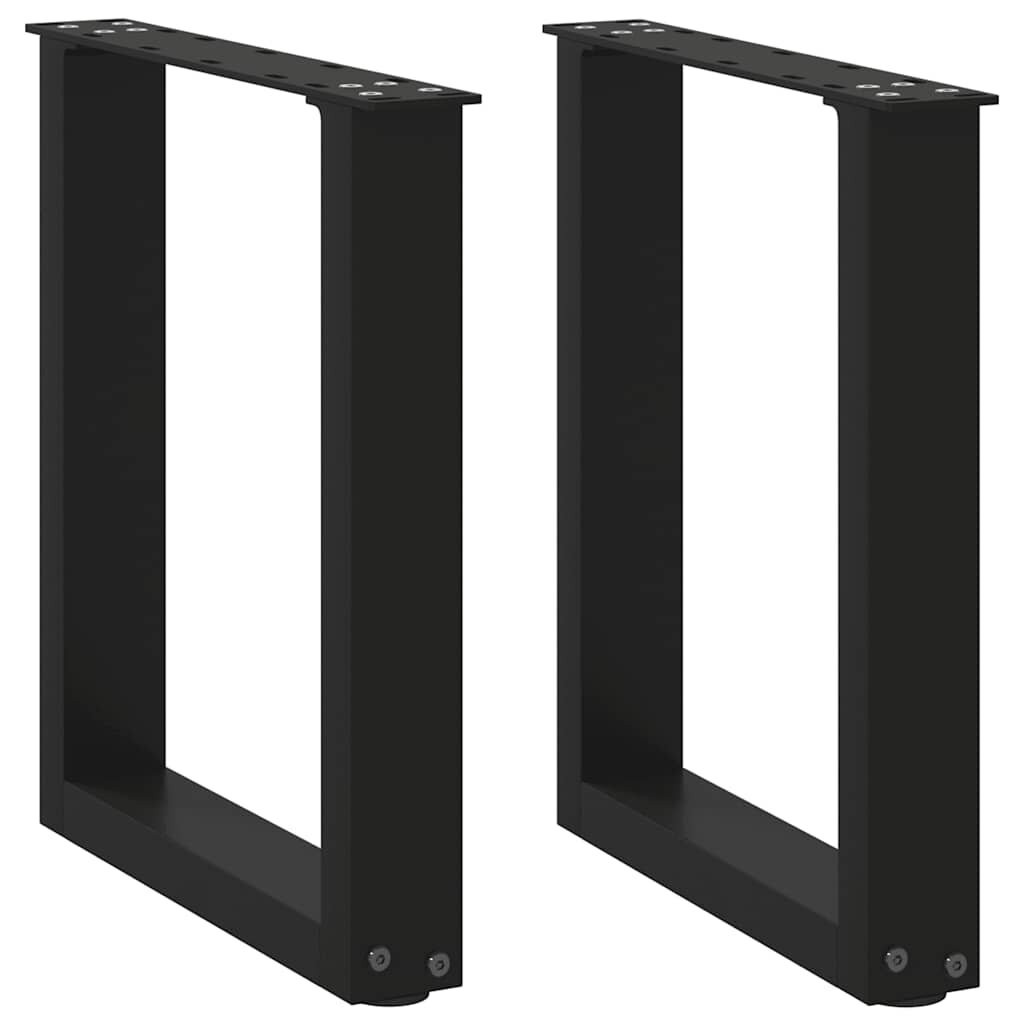 vidaXL Крака за масичка за кафе U-образни 2 бр. черни 28 x (42-43) см стомана