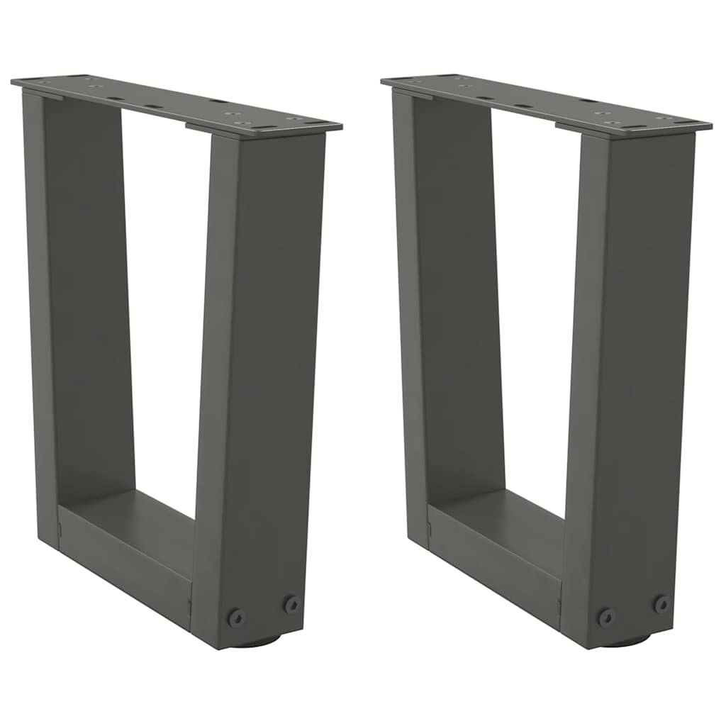 vidaXL Крака за масичка за кафе V-образна 2 бр. антрацит 30x(30-313) см стомана