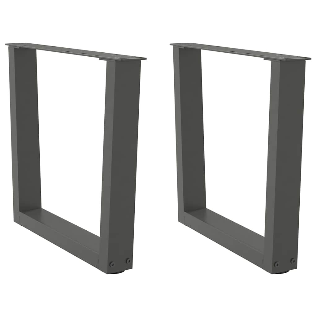 vidaXL Крака за масичка за кафе V-образна 2 бр. антрацит 50x(42-433) см стомана