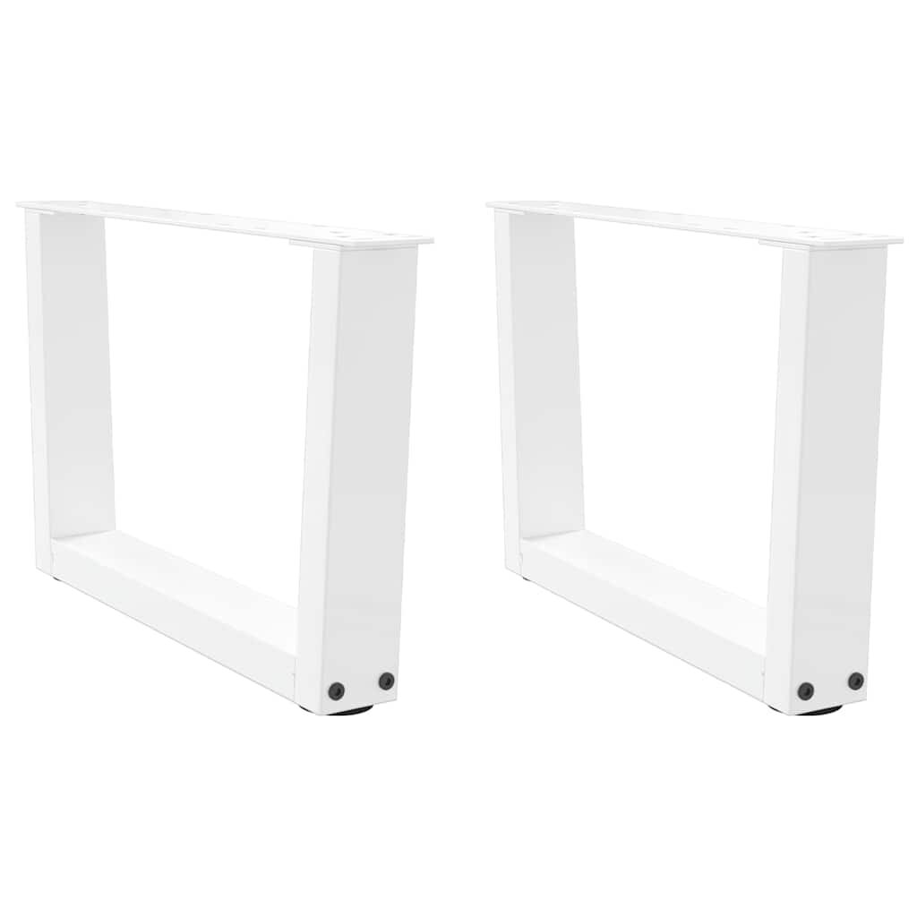 vidaXL Крака за масичка за кафе V-образни 2 бр. бели 50 x (30-313) см стомана