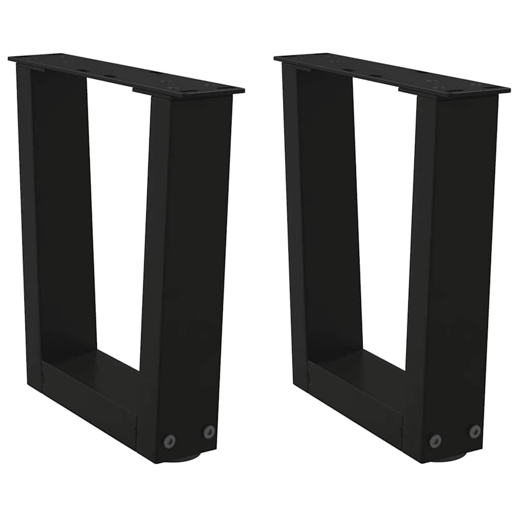 vidaXL Крака за масичка за кафе V-образни 2 бр. черни 40 x (30-313) см стомана