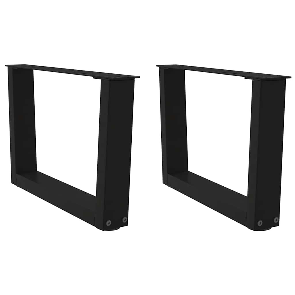 vidaXL Крака за масичка за кафе V-образни 2 бр. черни 50 x (30-313) см стомана