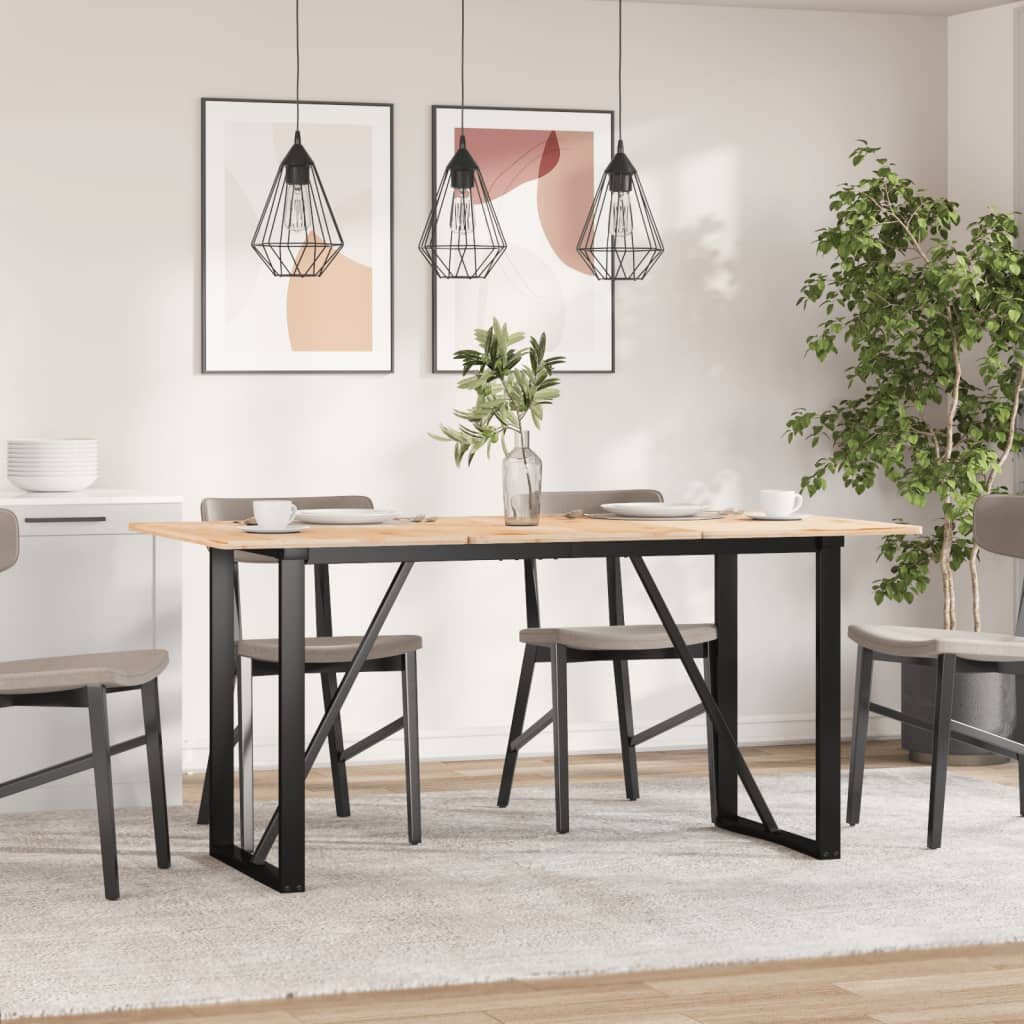 vidaXL Крака за трапезна маса O-рамка 120x60x73 см стомана