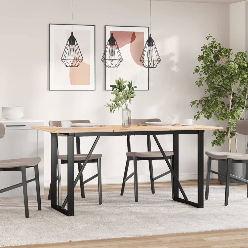 vidaXL Крака за трапезна маса O-рамка 140x60x73 см стомана