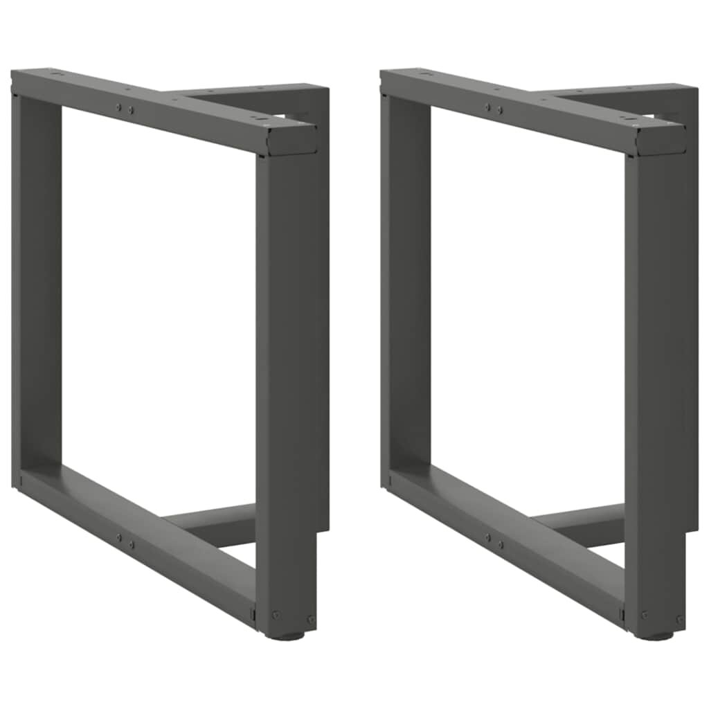 vidaXL Крака за трапезна маса Т-образни 2 бр. антрацит 100x35x(72-73) см стомана