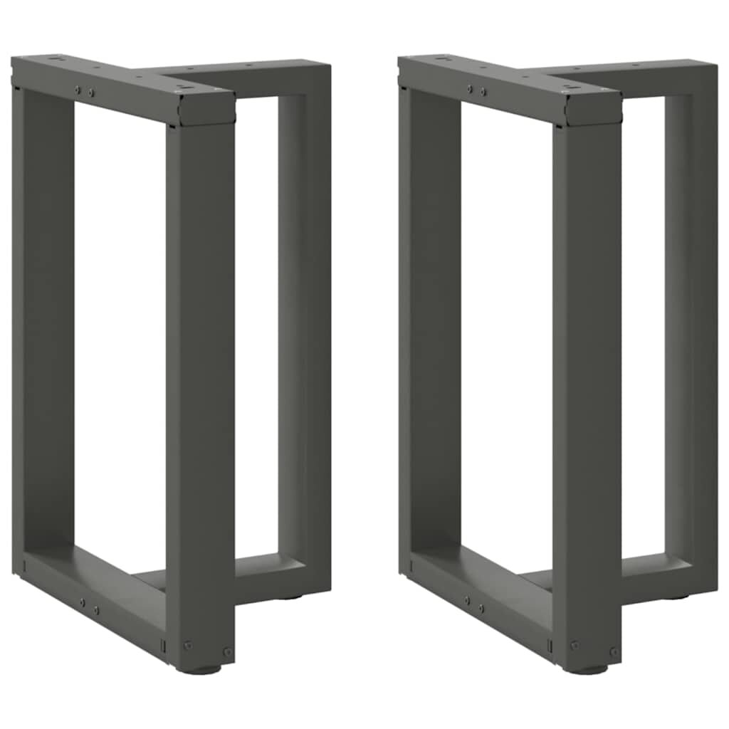vidaXL Крака за трапезна маса Т-образни 2 бр. антрацит 50x35x(72-73) см стомана