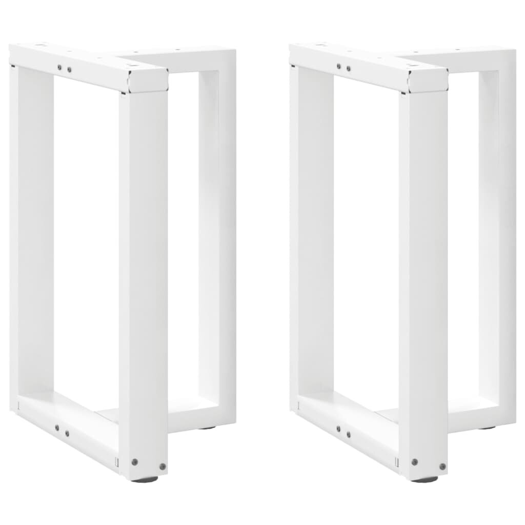 vidaXL Крака за трапезна маса Т-образни 2 бр. бели 60x35x(72-73) см стомана