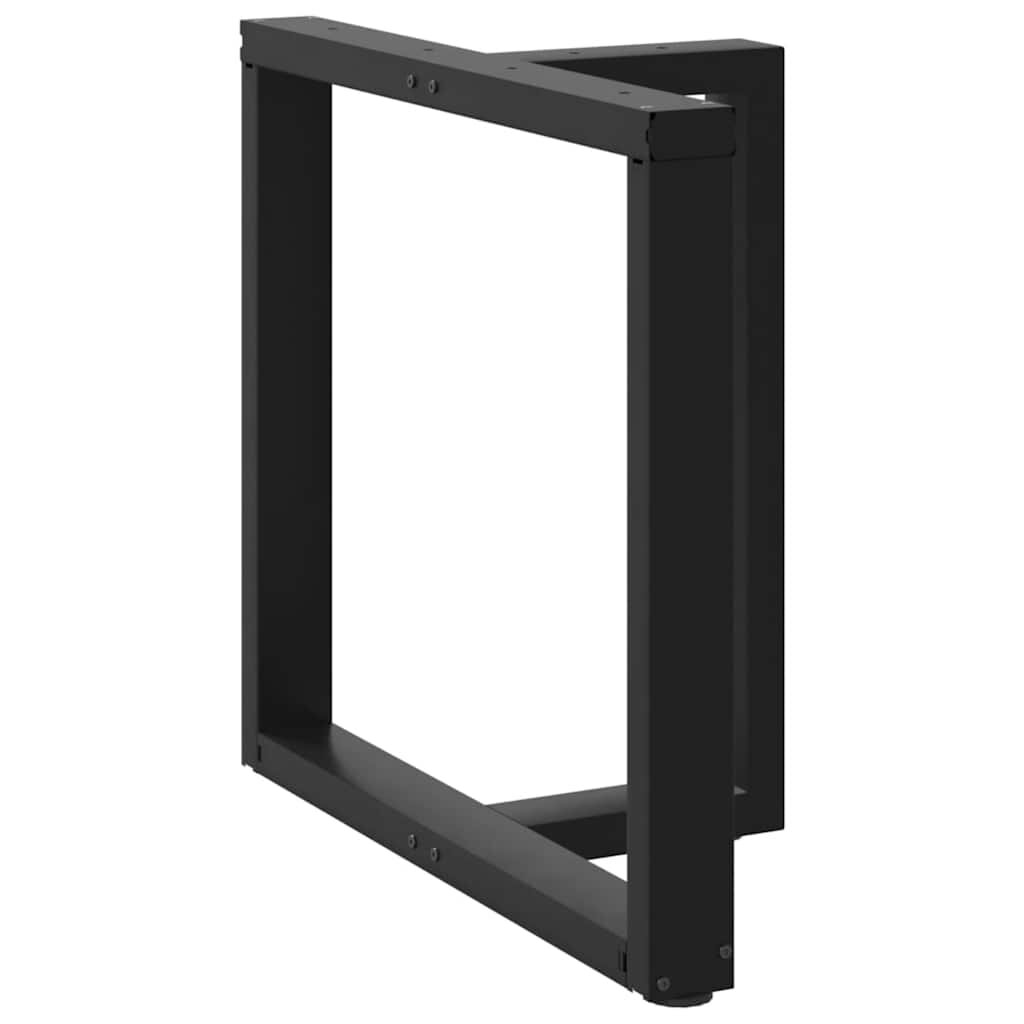 vidaXL Крака за трапезна маса Т-образни 2 бр. черни 70x35x(72-73) см стомана