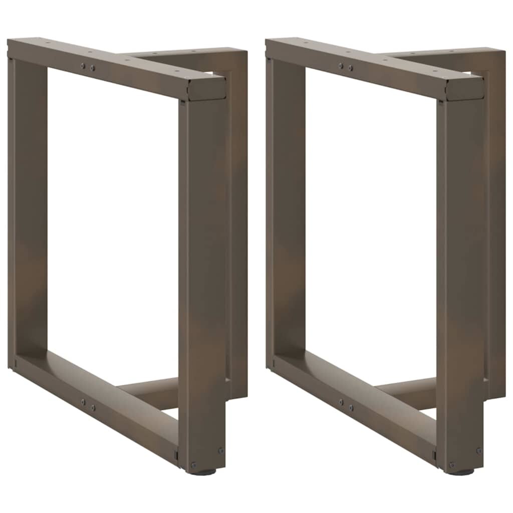 vidaXL Крака за трапезна маса Т-образни 2 бр. черни 80x35x(72-73) см стомана