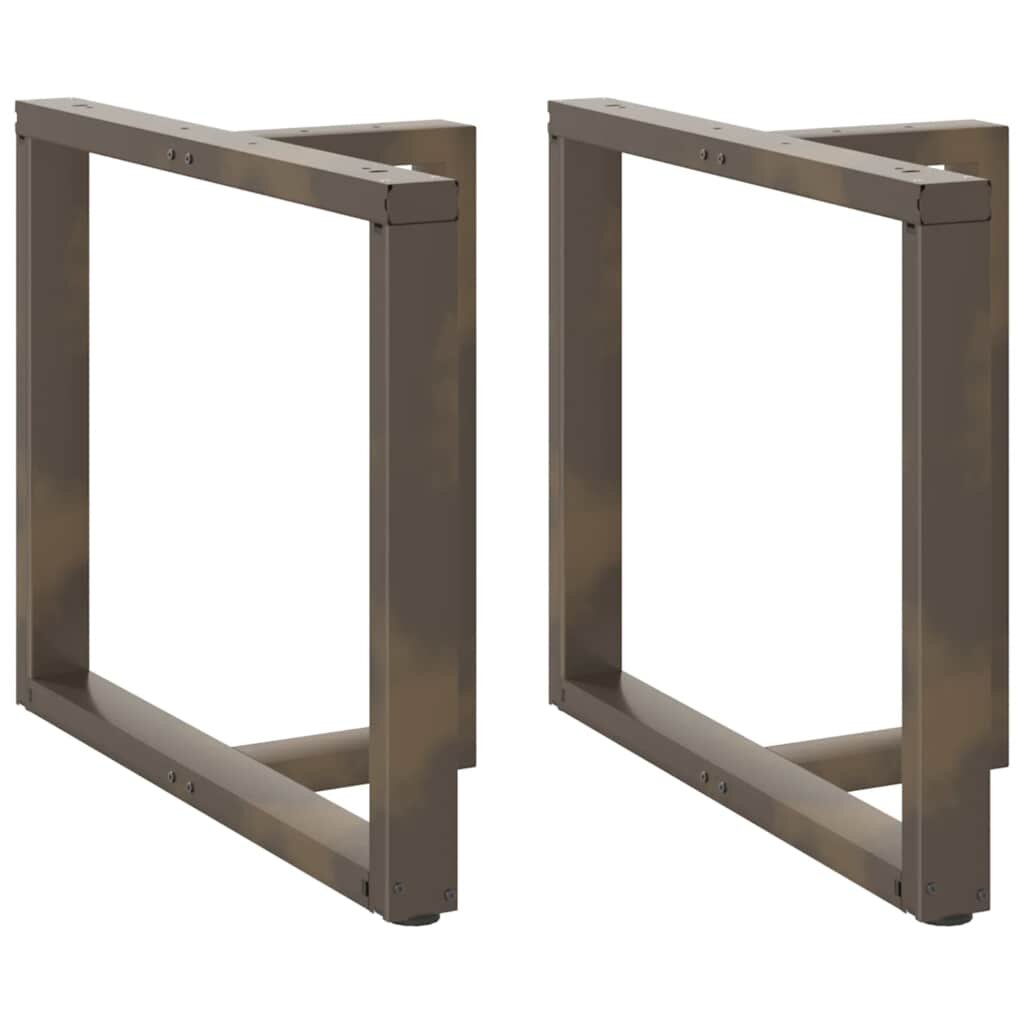 vidaXL Крака за трапезна маса Т-образни 2 бр. черни 90x35x(72-73) см стомана