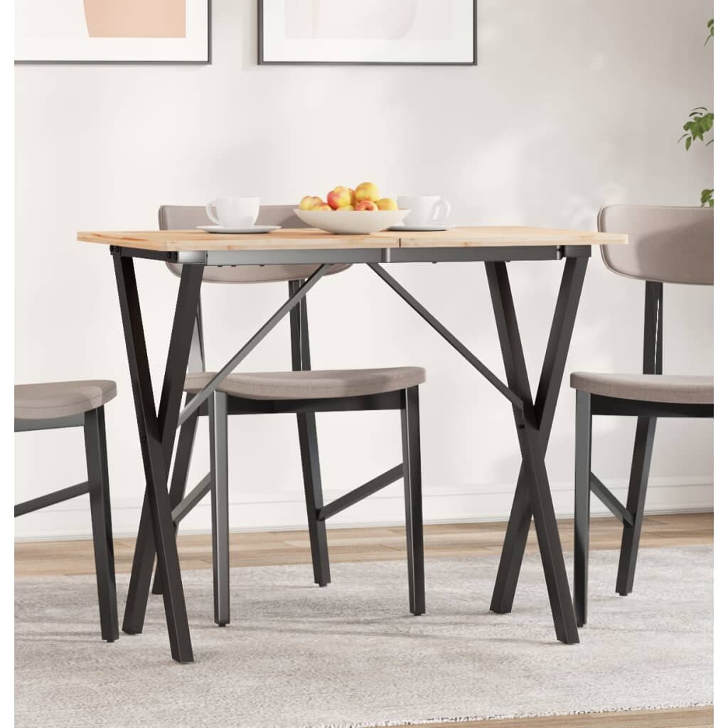 vidaXL Крака за трапезна маса X-рамка 80x40x73 см стомана