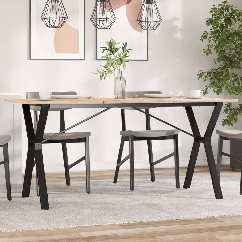 vidaXL Крака за трапезна маса Y-рамка 140x60x73 см стомана