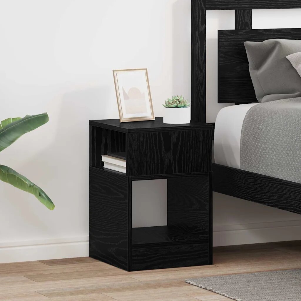 vidaXL Крайна масичка 2 бр. Черния дъб 305 x 30 x 45 см