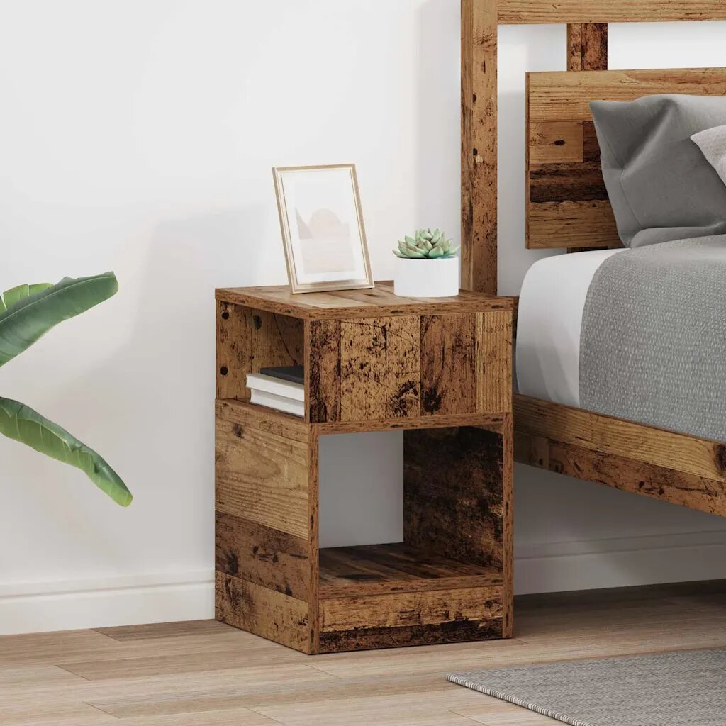 vidaXL Крайна масичка 2 бр. Старо дърво 305 x 30 x 45 см