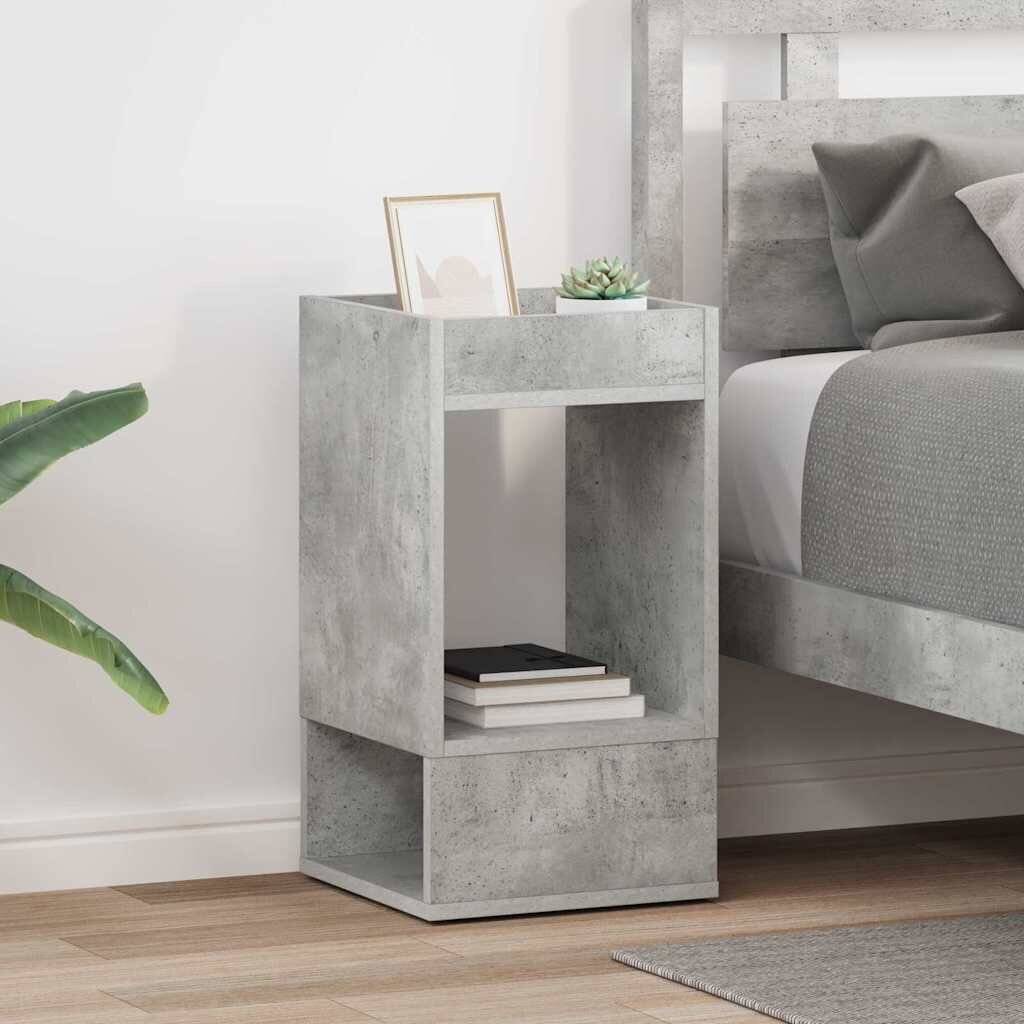 vidaXL Крайна масичка 2 бр. Циментено сиво 30 x 30 x 56 см