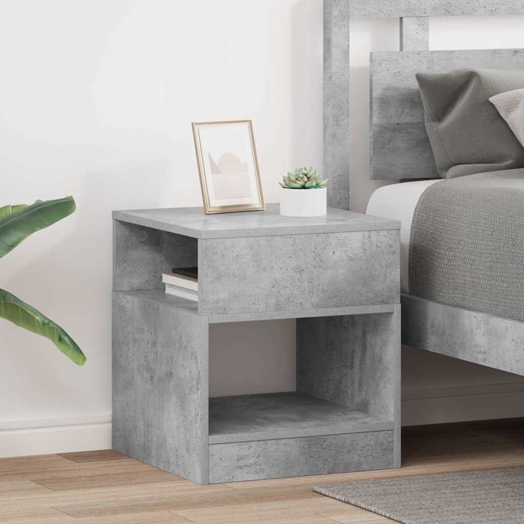 vidaXL Крайна масичка 2 бр. Циментено сиво 405 x 40 x 45 см