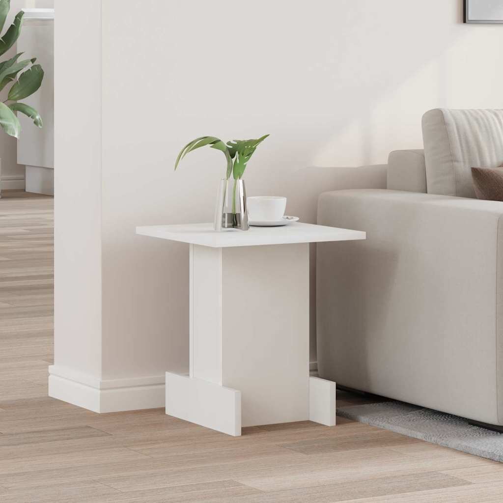 vidaXL Крайна масичка Бяло 355 x 35 x 40 см Инженерна дървесина