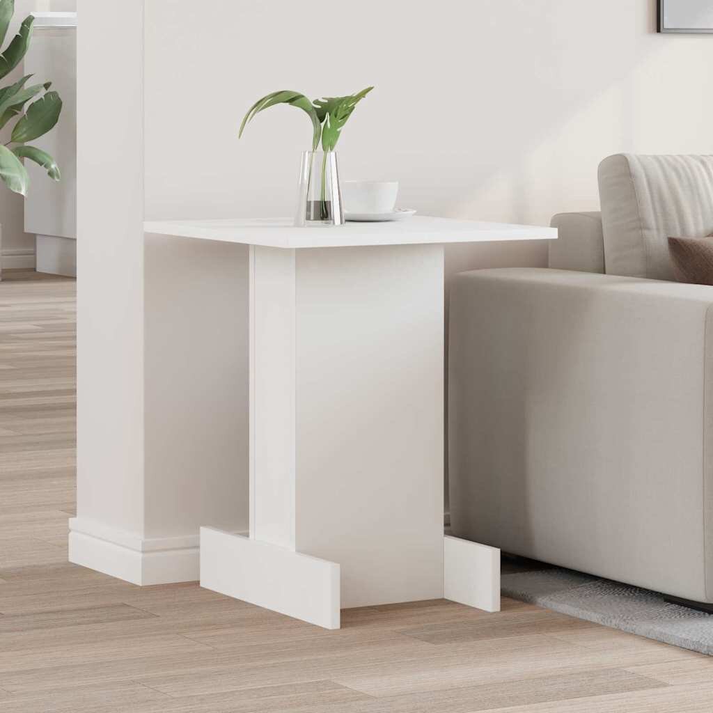 vidaXL Крайна масичка Бяло 445 х 45 х 55 см Инженерна дървесина