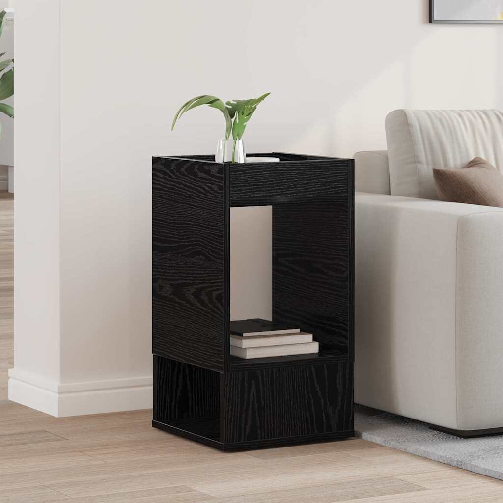 vidaXL Крайна масичка Черния дъб 30 x 30 x 56 см Инженерна дървесина
