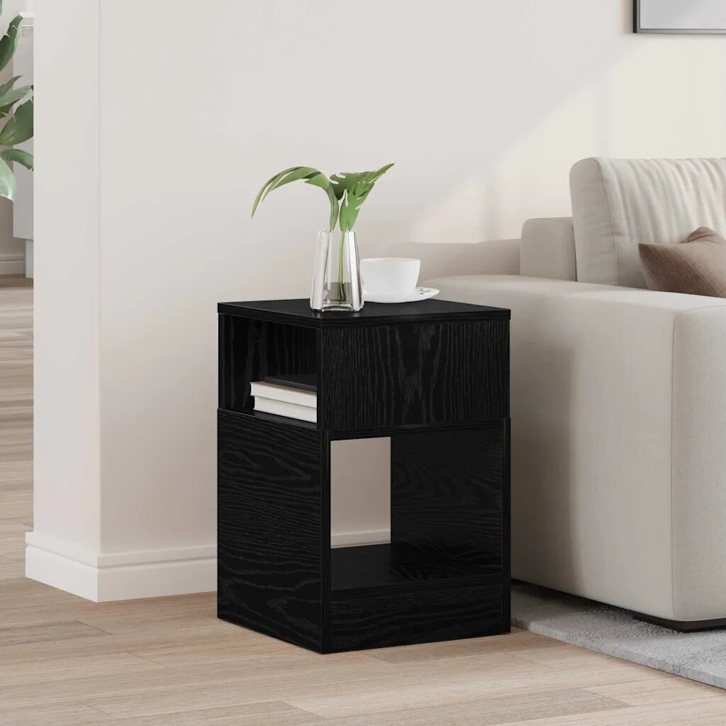 vidaXL Крайна масичка Черния дъб 305 x 30 x 45 см Инженерна дървесина