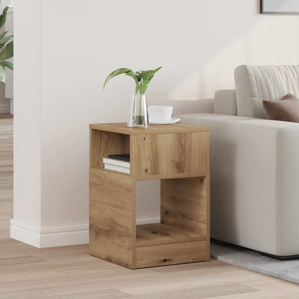 vidaXL Крайна масичка Дъб 305 x 30 x 45 см Инженерна дървесина