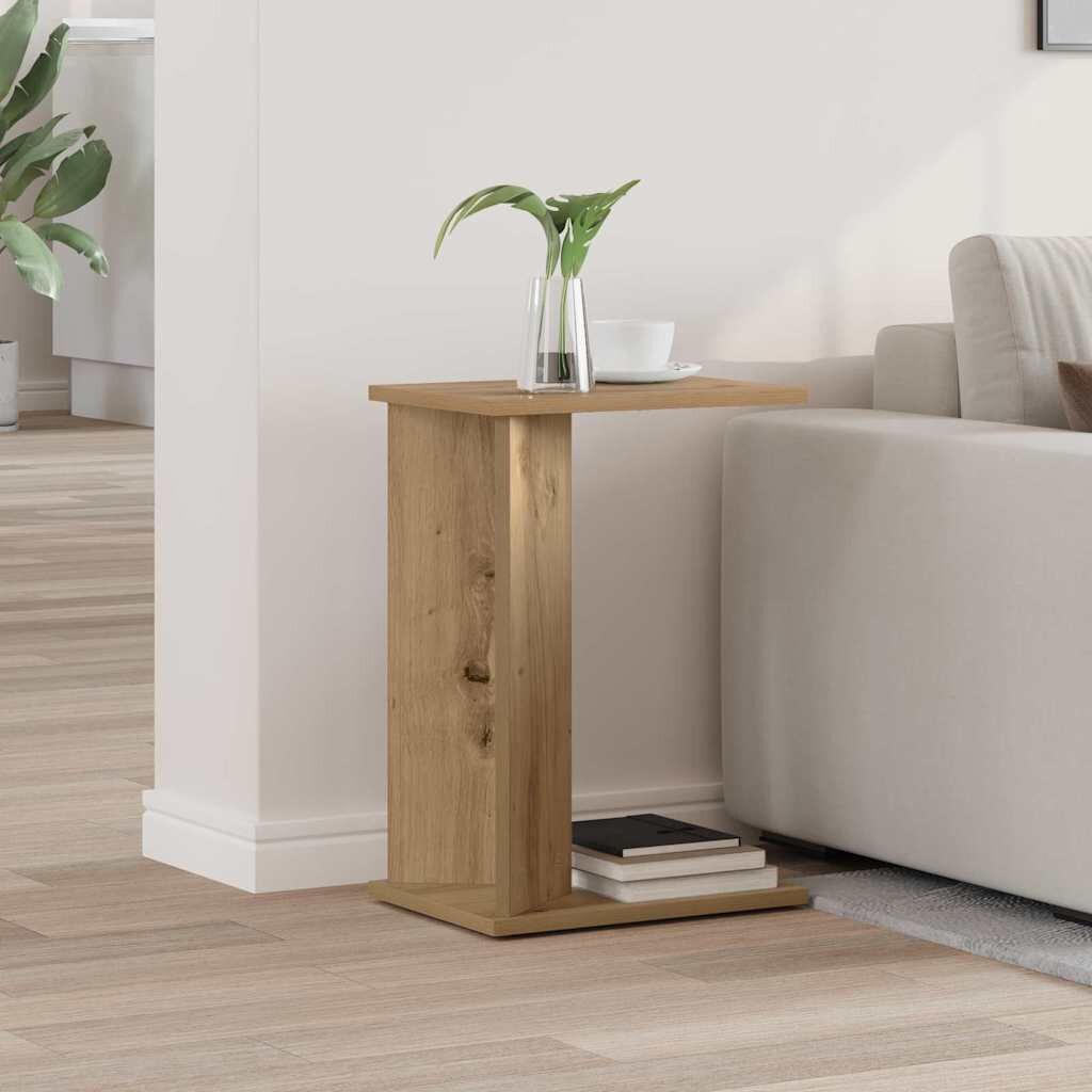 vidaXL Крайна масичка Дъб 35 x 25 x 50 см Инженерна дървесина