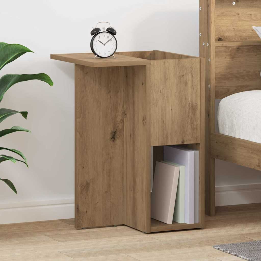 vidaXL Крайна масичка Дъб 35 x 40 x 55 см Инженерна дървесина