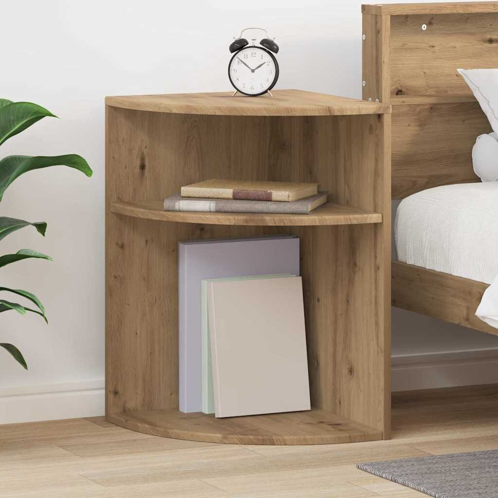 vidaXL Крайна масичка Дъб 397 x 397 x 60 см Инженерна дървесина