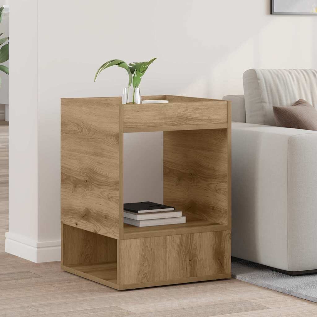 vidaXL Крайна масичка Дъб 40 x 40 x 56 см Инженерна дървесина