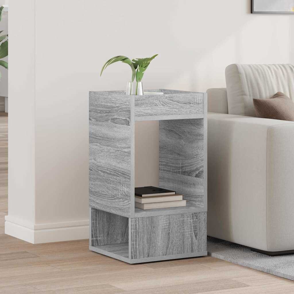 vidaXL Крайна масичка Сив Сонома 30 x 30 x 56 см Инженерна дървесина