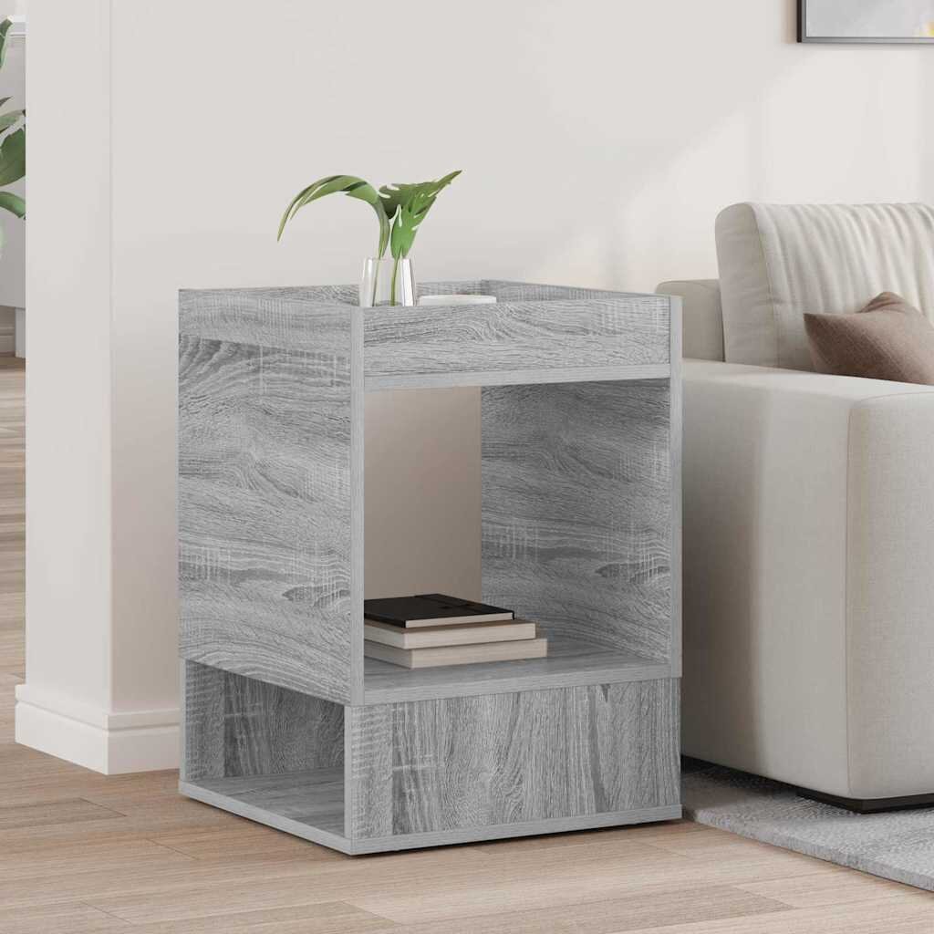 vidaXL Крайна масичка Сив Сонома 40 x 40 x 56 см Инженерна дървесина