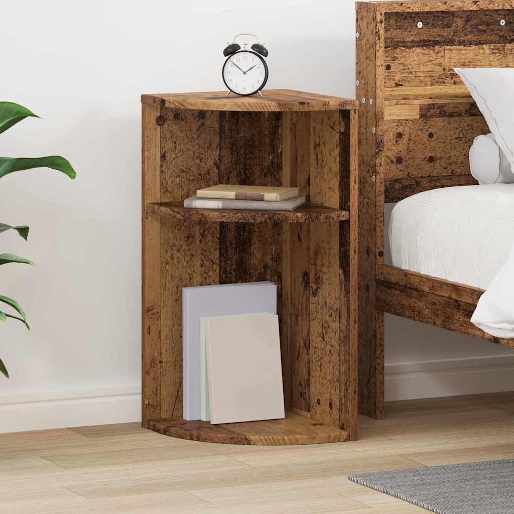 vidaXL Крайна масичка Старо дърво 296 x 296 x 60 см