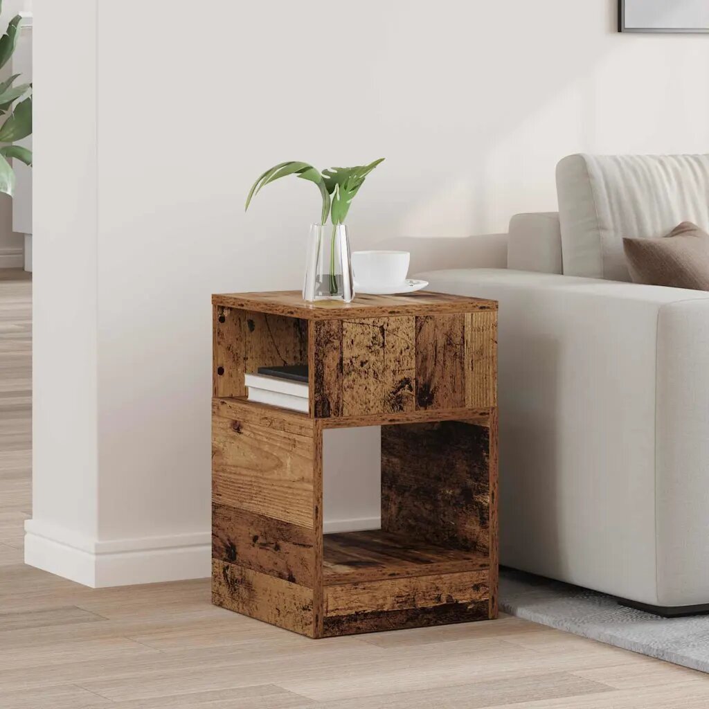 vidaXL Крайна масичка Старо дърво 305 x 30 x 45 см
