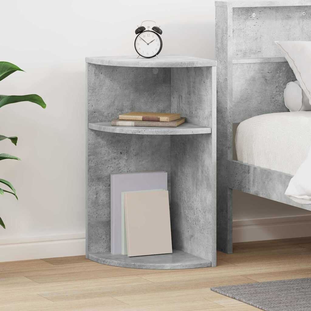 vidaXL Крайна масичка Циментено сиво 296 x 296 x 60 см
