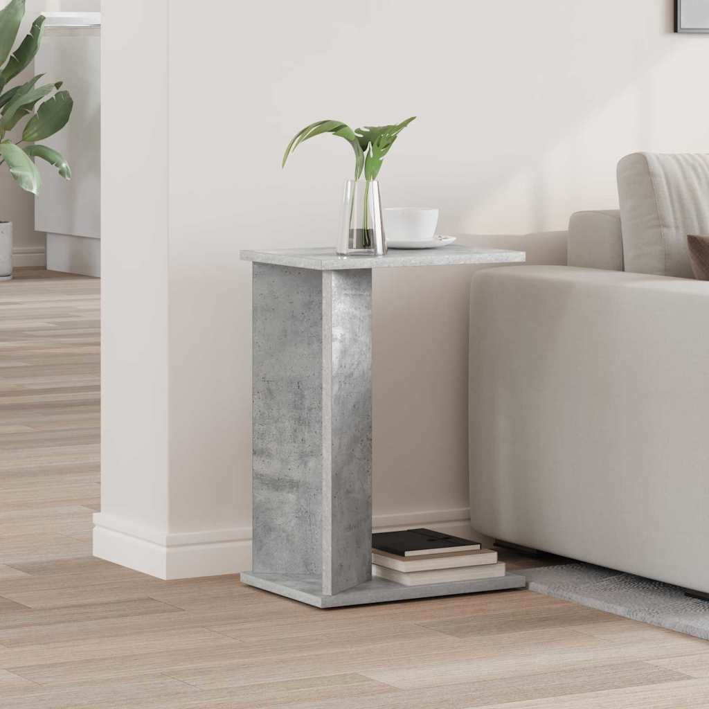 vidaXL Крайна масичка Циментено сиво 35 x 25 x 50 см