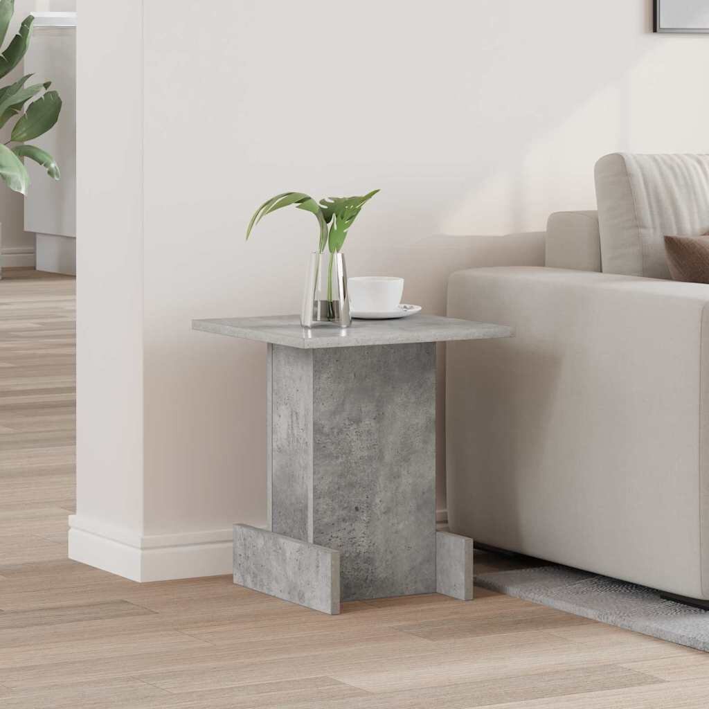 vidaXL Крайна масичка Циментено сиво 355 x 35 x 40 см
