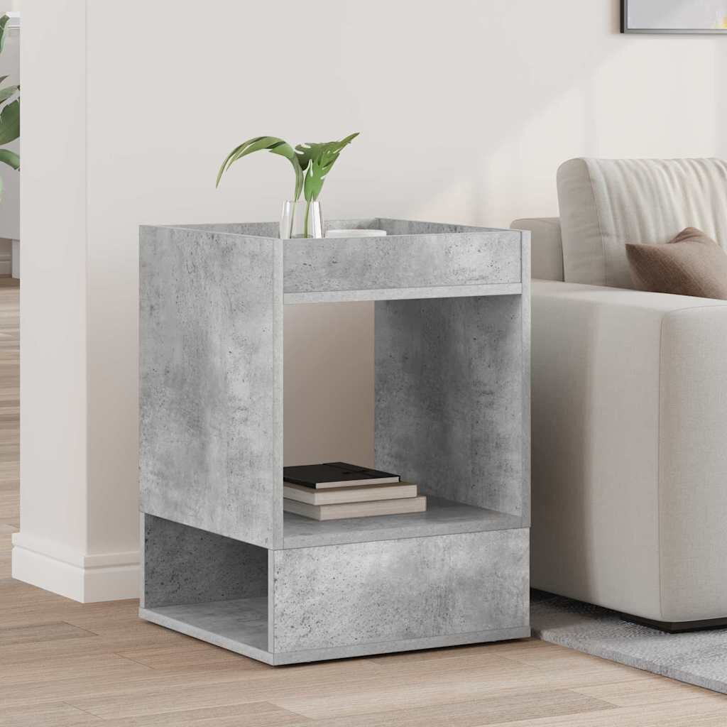 vidaXL Крайна масичка Циментено сиво 40 x 40 x 56 см