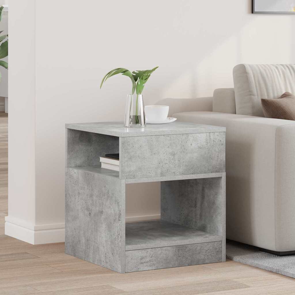 vidaXL Крайна масичка Циментено сиво 405 x 40 x 45 см